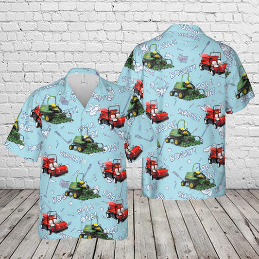 Golf Course Maintenance Equipment Hawaiian Shirt