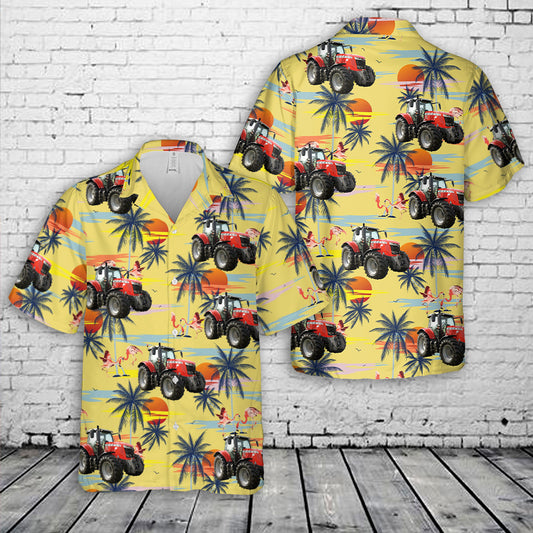 Grass & Muck 2018 Massey Ferguson S 7720 Dyna 6 Tractor Hawaiian Shirt