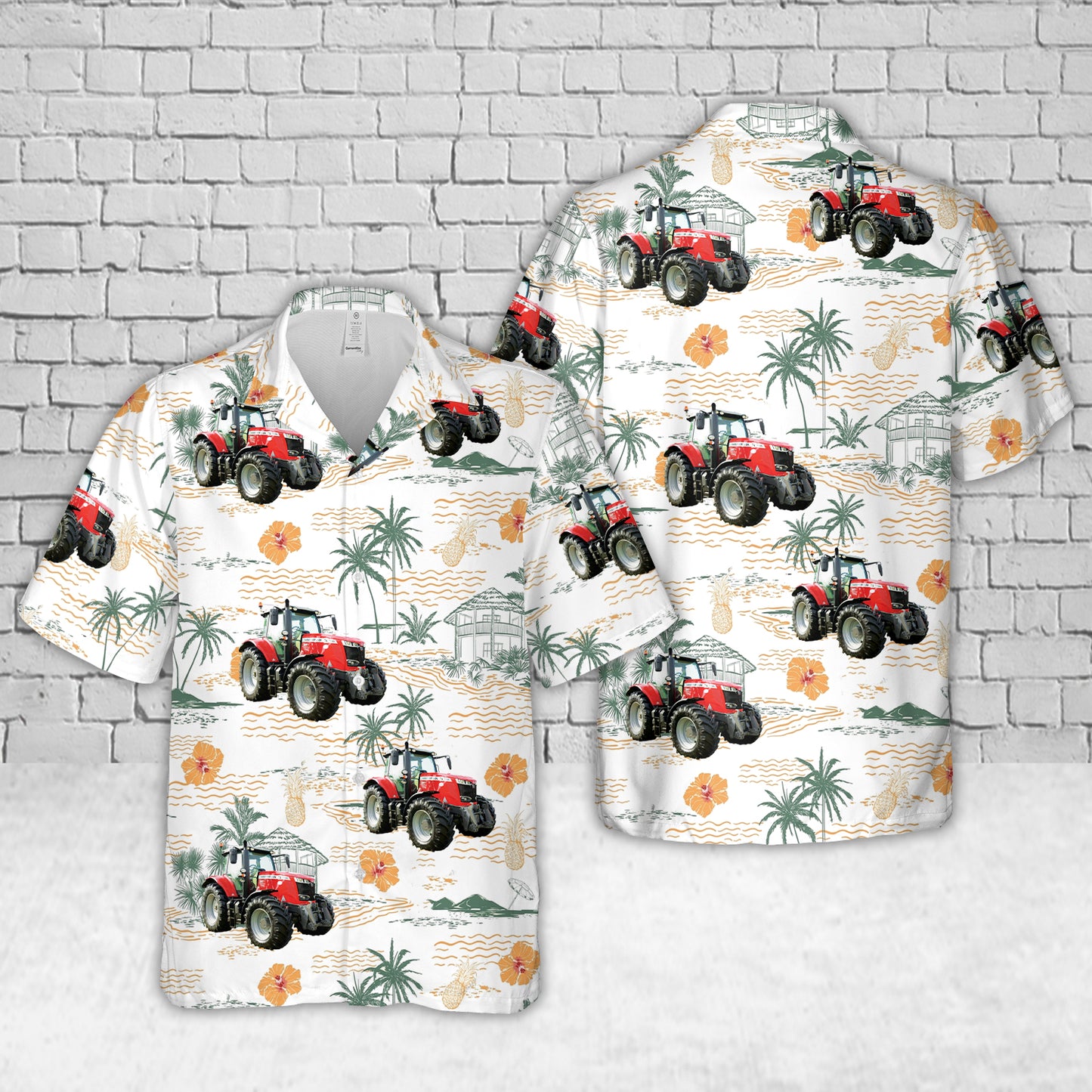 Grass & Muck 2018 Massey Ferguson S 7720 Dyna 6 Tractor Hawaiian Shirt