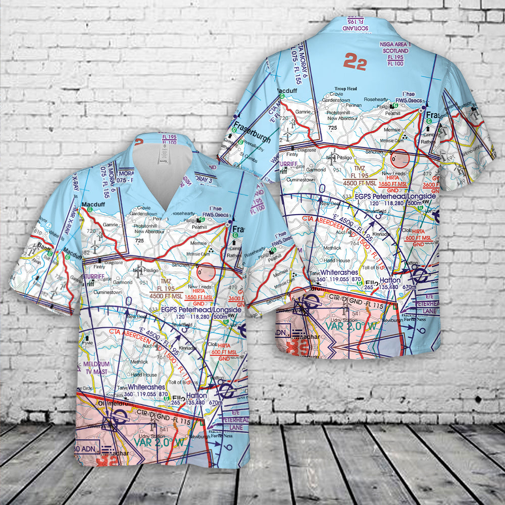 Great Britain Center VFR Hawaiian Shirt
