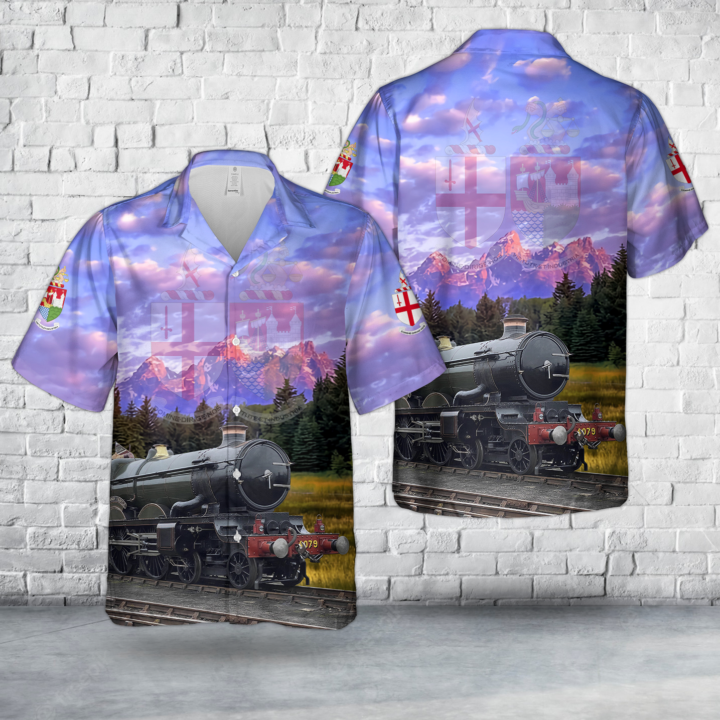 Great Western Railway (GWR) 4079 Pendennis Castle from the GWR 4073 Castle Class Hawaiian Shirt