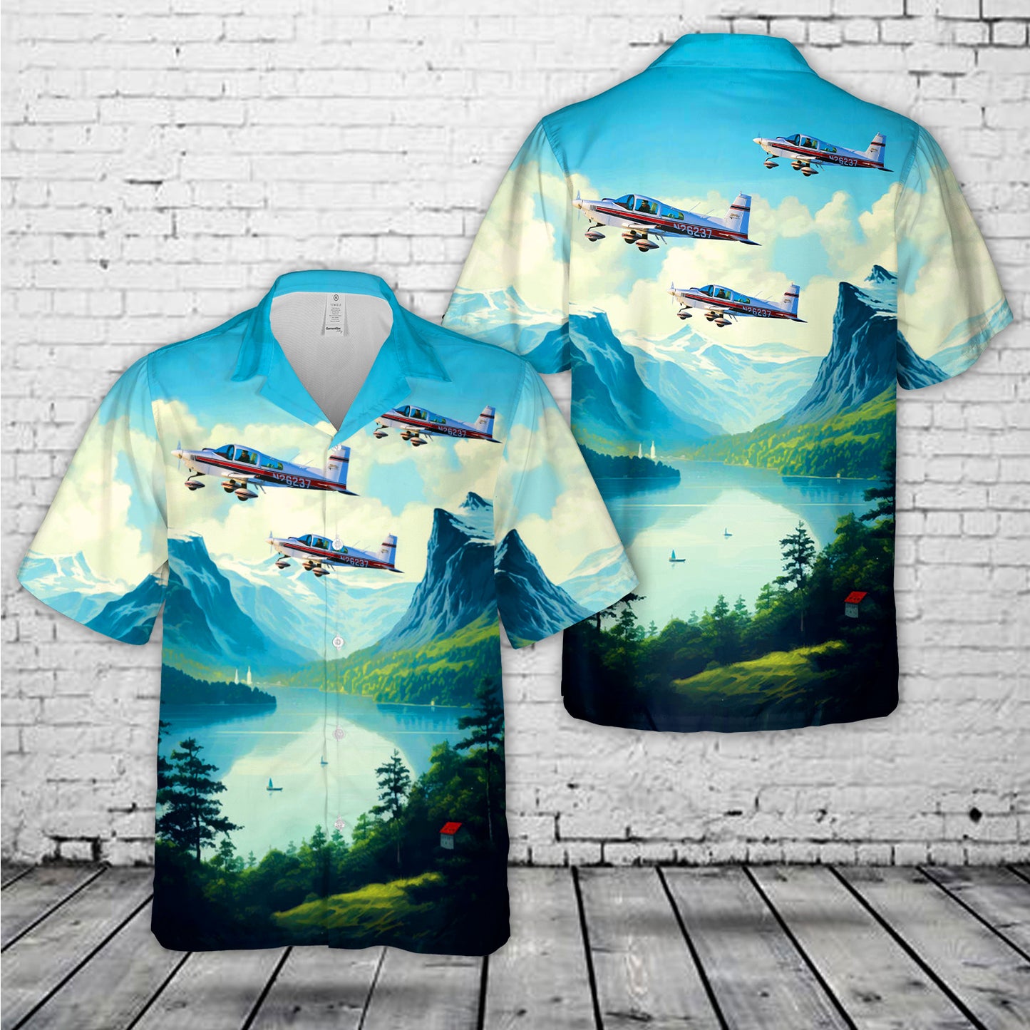 Grumman AA-5 Series Hawaiian Shirt