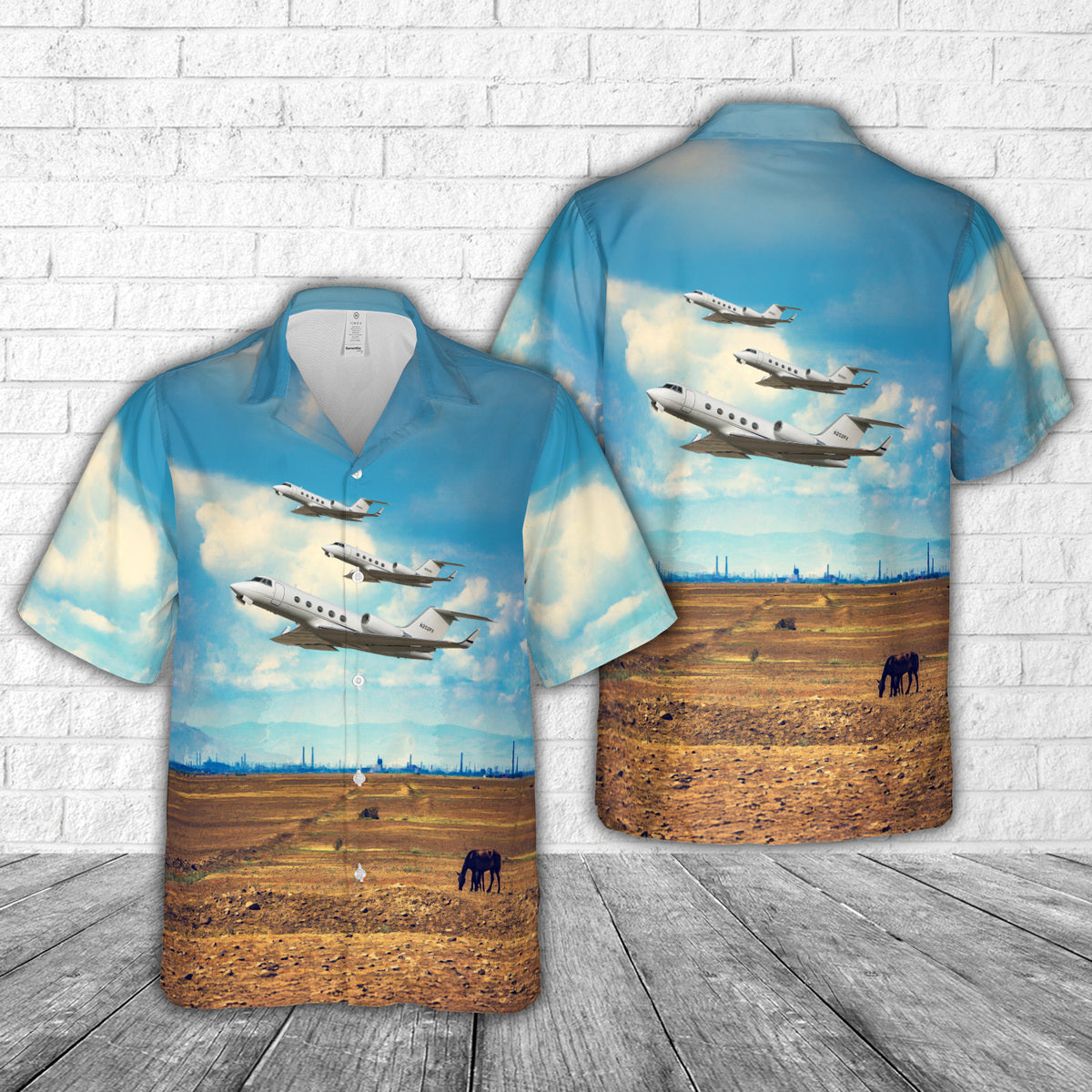 Grumman Gulfstream II Hawaiian Shirt