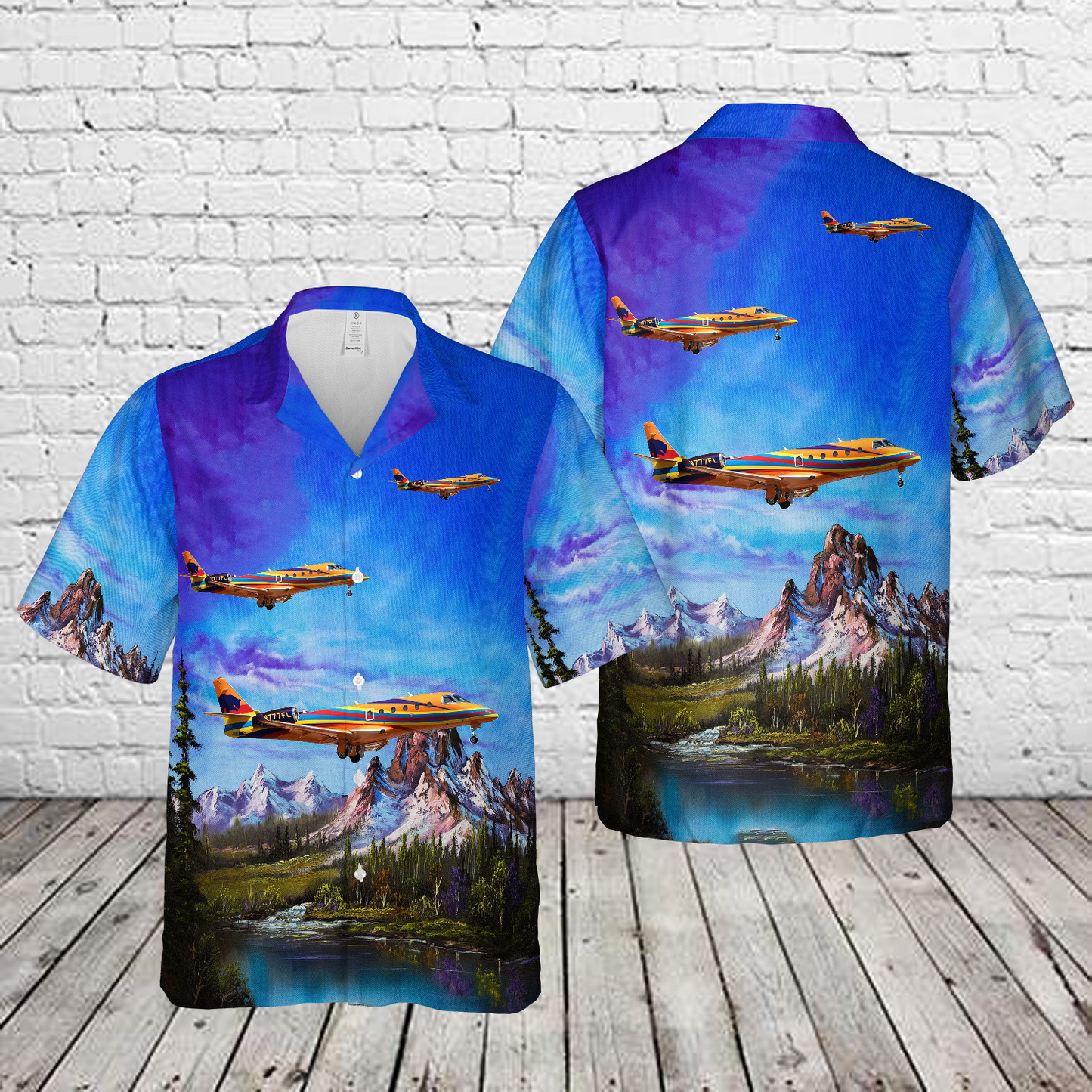 Gulfstream G-150 N777FL Hawaiian Shirt