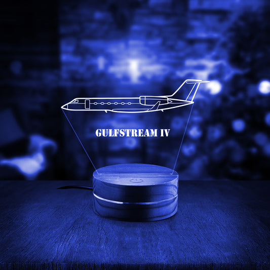 Gulfstream IV Silhouette Custom Shape Photo Night Light