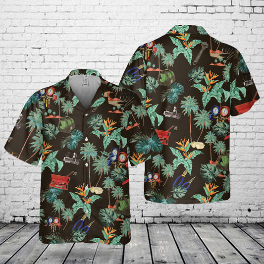 HVAC Technician Pocket Hawaiian Shirt