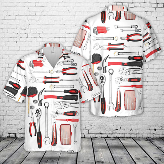 HVAC Technician Tools Hawaiian Shirt