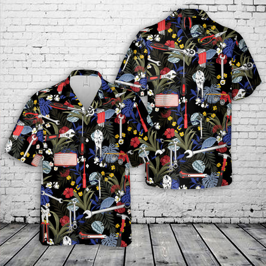 HVAC Technician tools Hawaiian Shirt