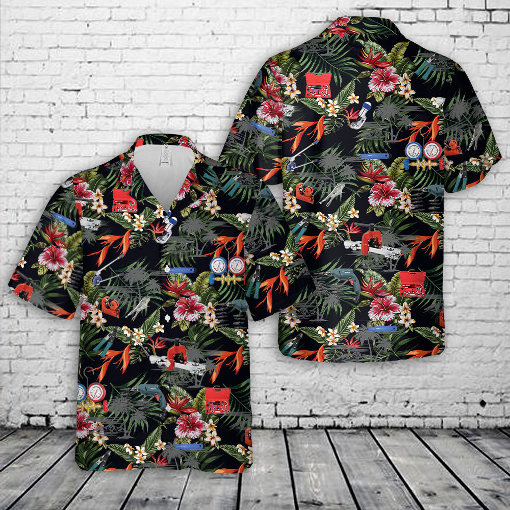 HVAC Tools Hawaiian Shirt