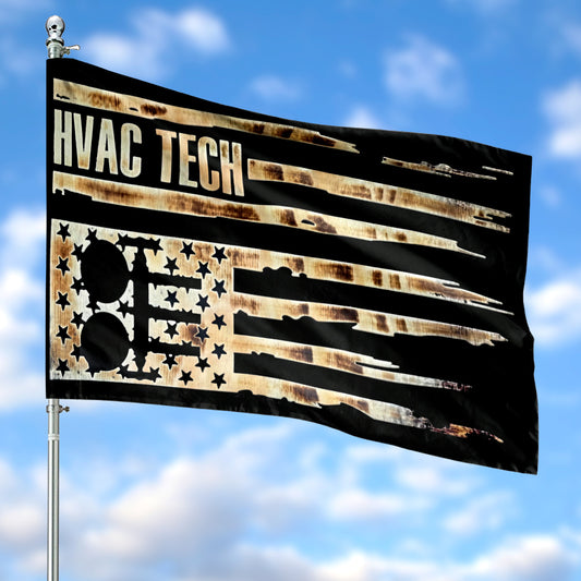 HVAC tech House Flag