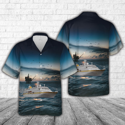 Hamburg-America Line Cruise Ship MS Hamburg Hawaiian Shirt