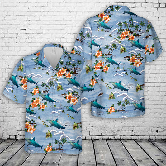 Hammerhead Shark Hawaiian Shirt