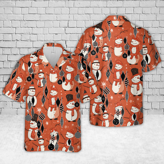 Hanging Baubles Christmas Decoration Silhouette Christmas Hawaiian Shirt