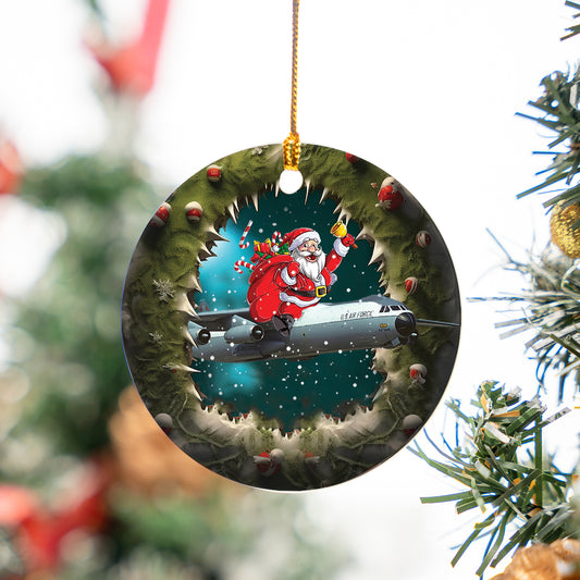 Hanoi Taxi is a Lockheed C-141 Starlifter Christmas Ceramic Ornament