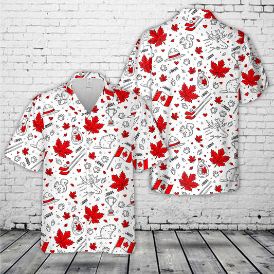 Happy Day of Canada Hawaiian Shirt