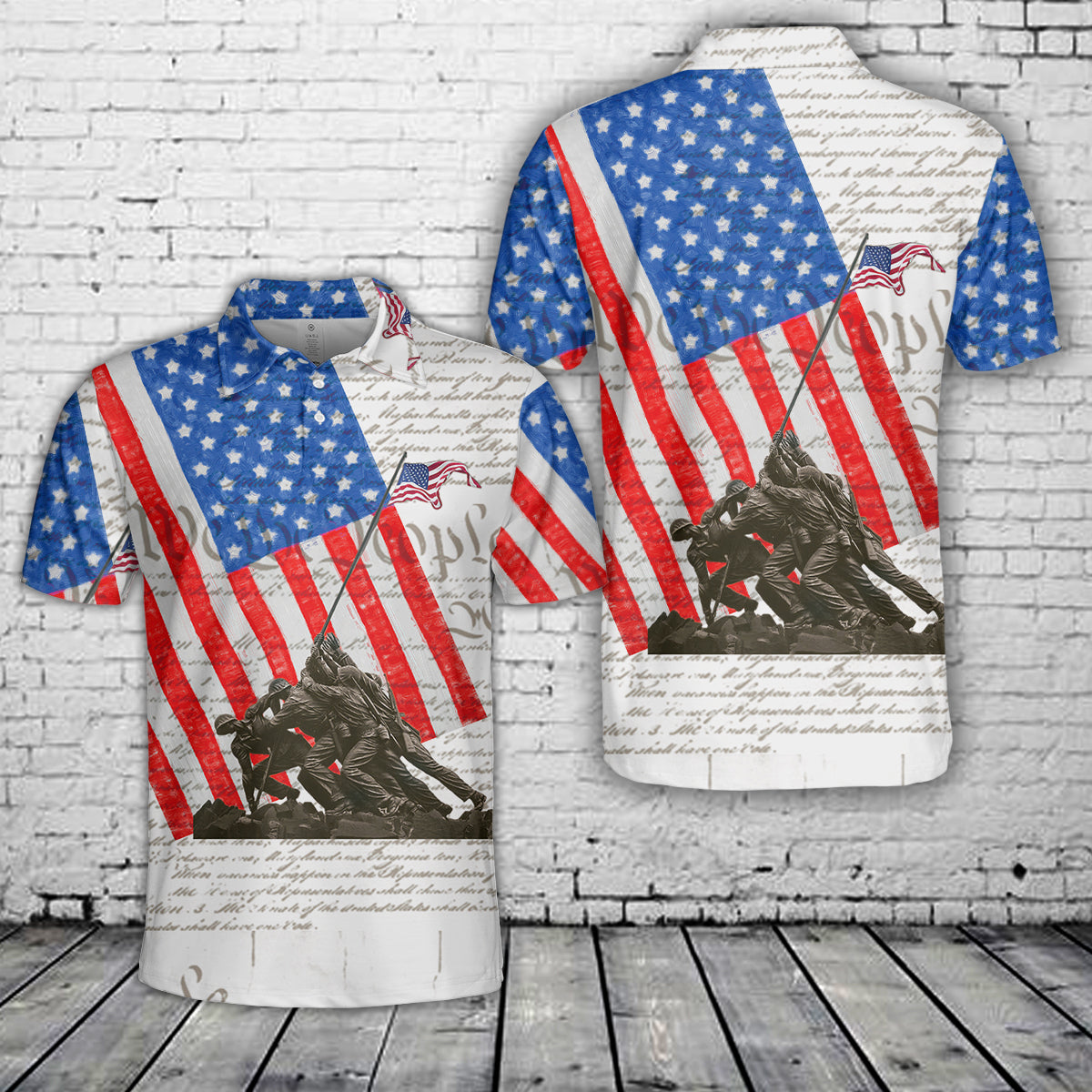 Happy independence day America, 4th Of July AOP Polo Shirt