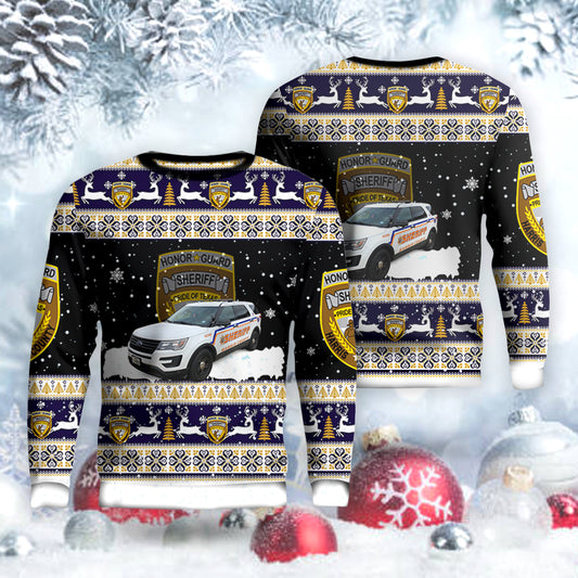 Harris County Sheriffs Office, Houston, Texas Christmas AOP Sweater