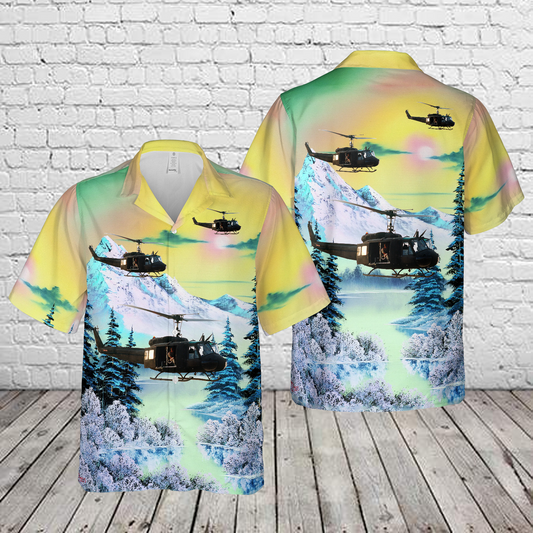 UH-1 Iroquois helicopter of Btry. B, 1st Bn., 159th Aviation Regt., 18th Aviation Bde., Hawaiian Shirt