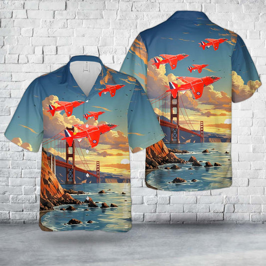 Hawker Siddeley "Harrier" GR.1, aircraft "XV 764" of the "Red Arrows" Royal Air Force Aerobatic Team Hawaiian Shirt