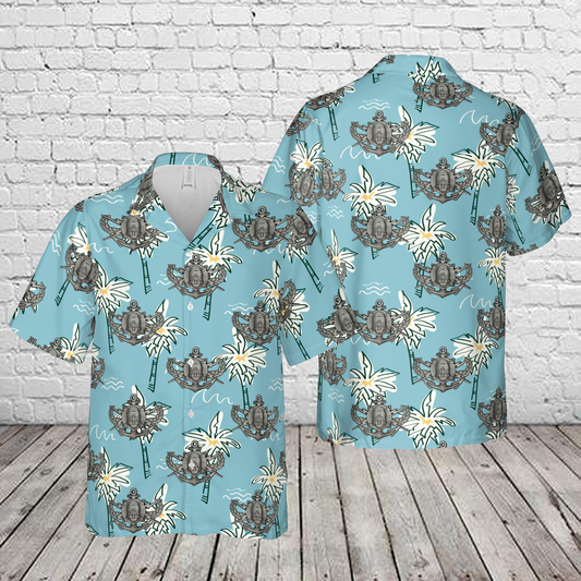 Hazardous Devices Technician HDT " Bomb Squad" Diver Uniform Pin Antique Silver Hawaiian Shirt