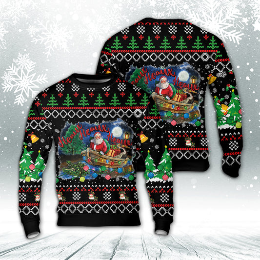 Heaux heaux heaux Christmas Louisiana Santa Claus Sweater