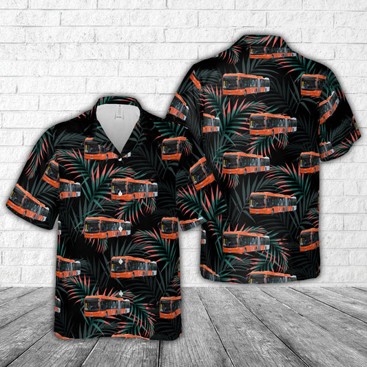 Helsinki, Finland, BYD K11U electric bus Hawaiian Shirt