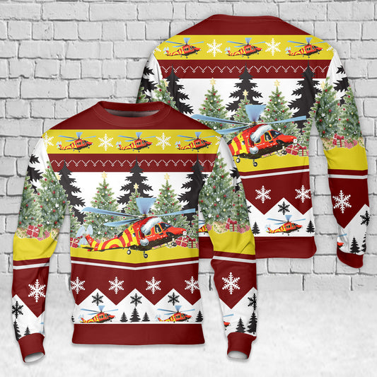Hertfordshire Air Ambulance AgustaWestland AW169 G-HHEM AOP Christmas Sweater