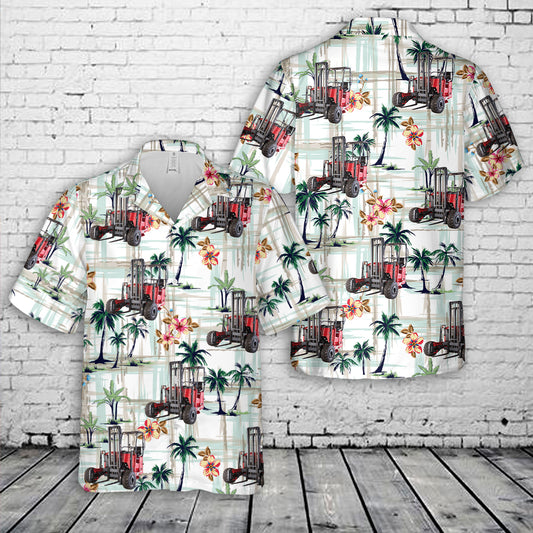 Hiab USA Moffett M8NX forklift Hawaiian Shirt