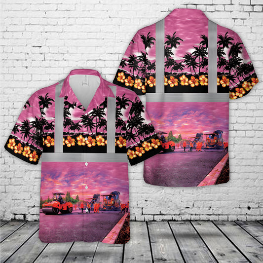 Highway Construction Tropical Hawaiian Shirt