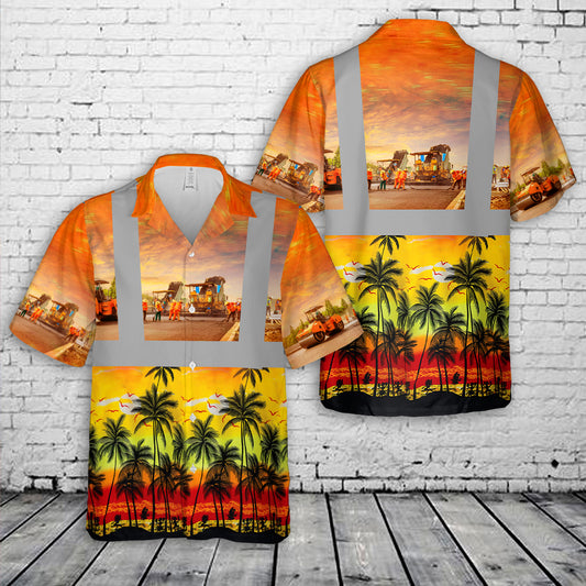 Highway Construction Tropical Hawaiian Shirt