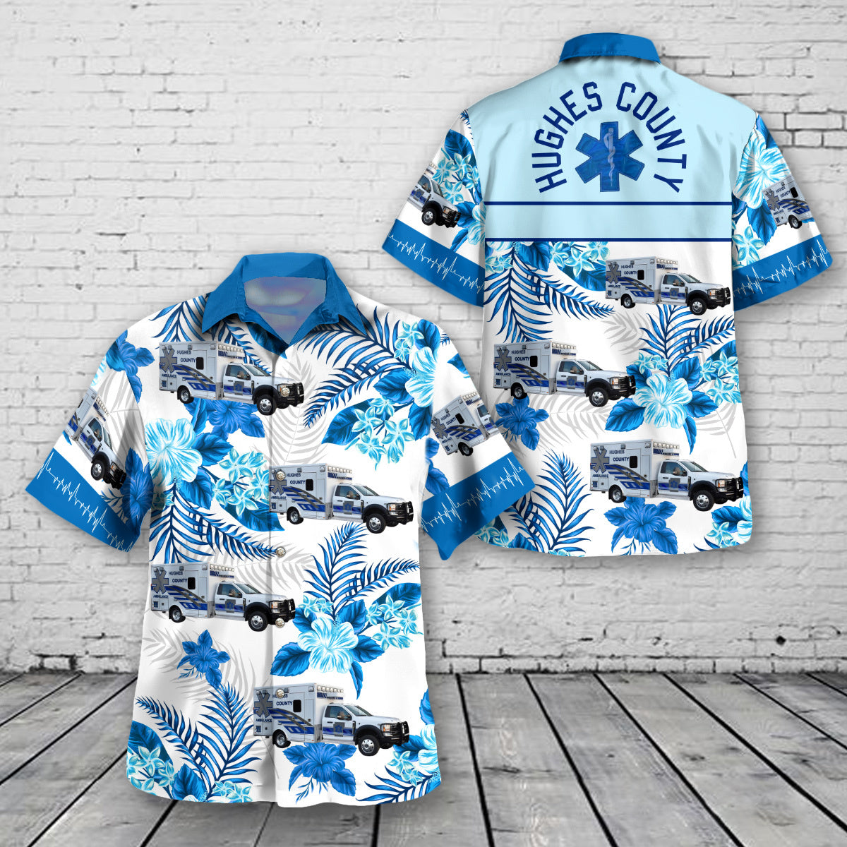 Holdenville, Oklahoma, Hughes County EMS Hawaiian Shirt