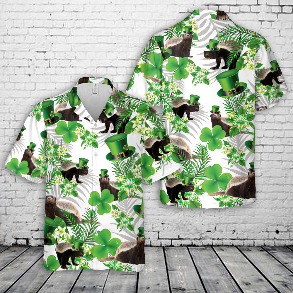 Honey Badger, Patrick's Day Hawaiian Shirt