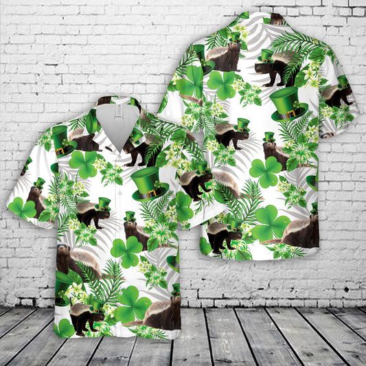Honey Badger, Patrick's Day Hawaiian Shirt