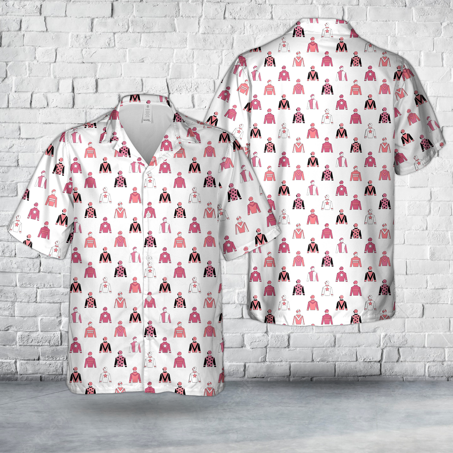 Horse Racing Jockey Silks Blush Pink Hawaiian Shirt