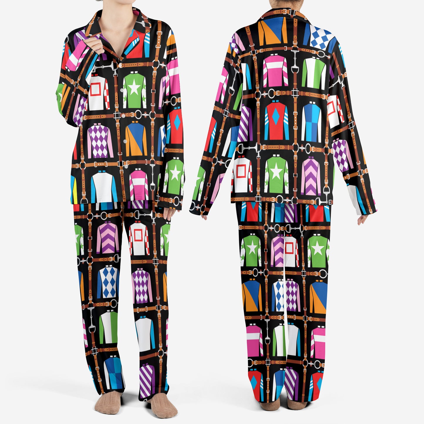 Horse Racing Jockey Silks Seamless AOP Pajamas Set