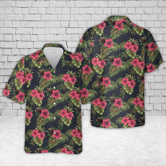 Hot Summer Tropical Seamless Pattern Hawaiian Shirt