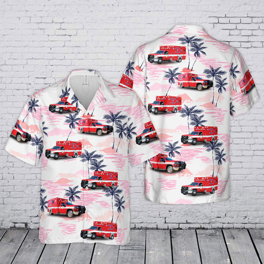Houston Fire Department EMS Hawaiian Shirt
