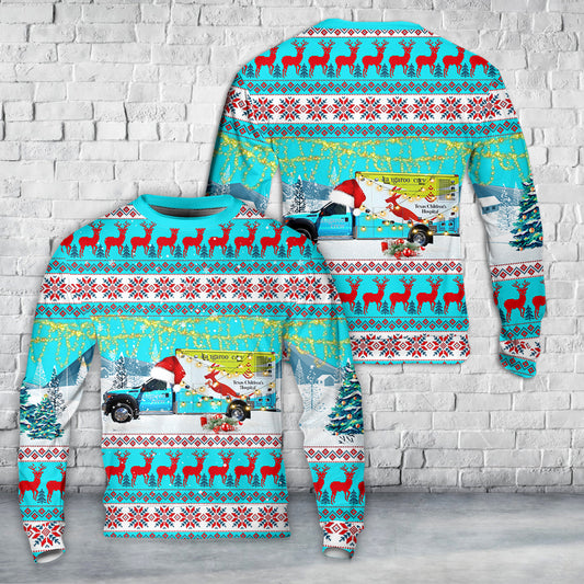Houston, Texas, Texas Children's Hospital Christmas AOP Sweater