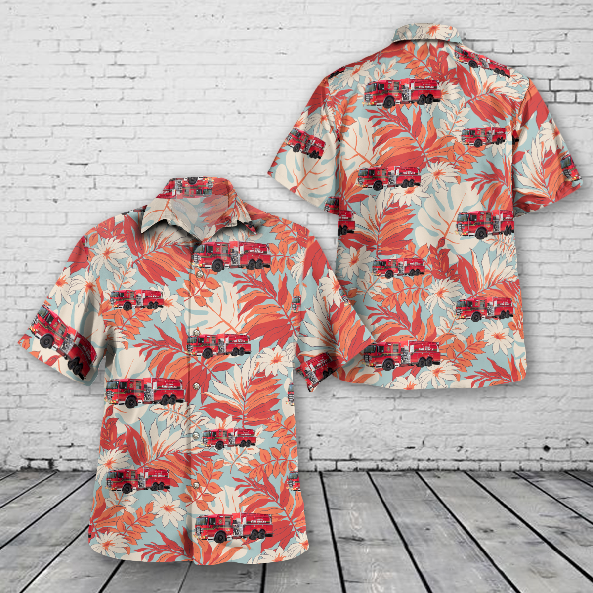 Hudson, Wisconsin, St. Joseph Fire Department Hawaiian Shirt