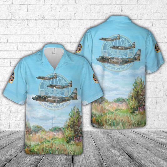 Hurlburt Field, Florida, US Air Force 15th Special Operations Squadron MC-130H Combat Talon II Hawaiian Shirt