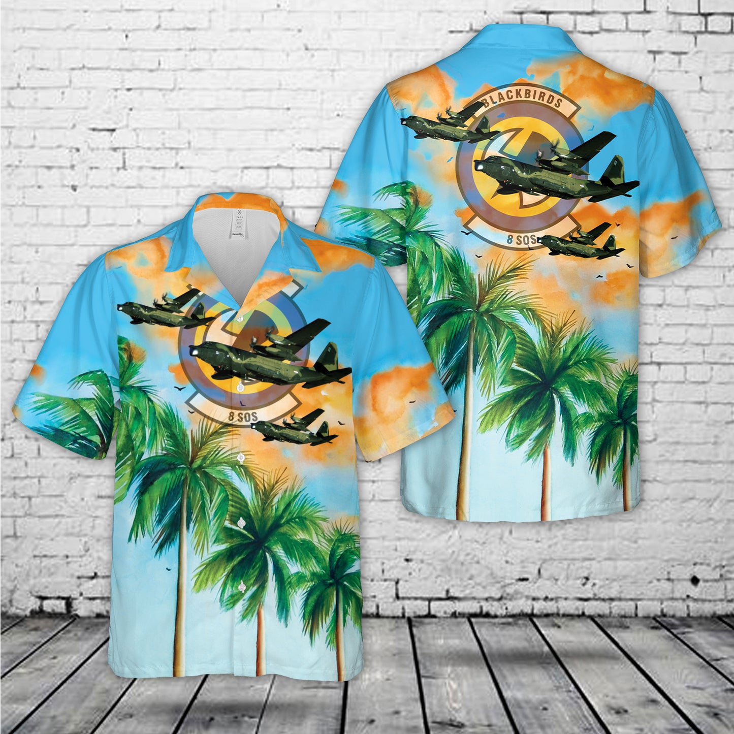 Hurlburt Field, Florida, US Air Force 8th Special Operations Squadron Lockheed MC-130E Combat Talon II Hawaiian Shirt