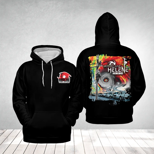 Hurricane Helene 2024 Power Lineman Hoodie 3D