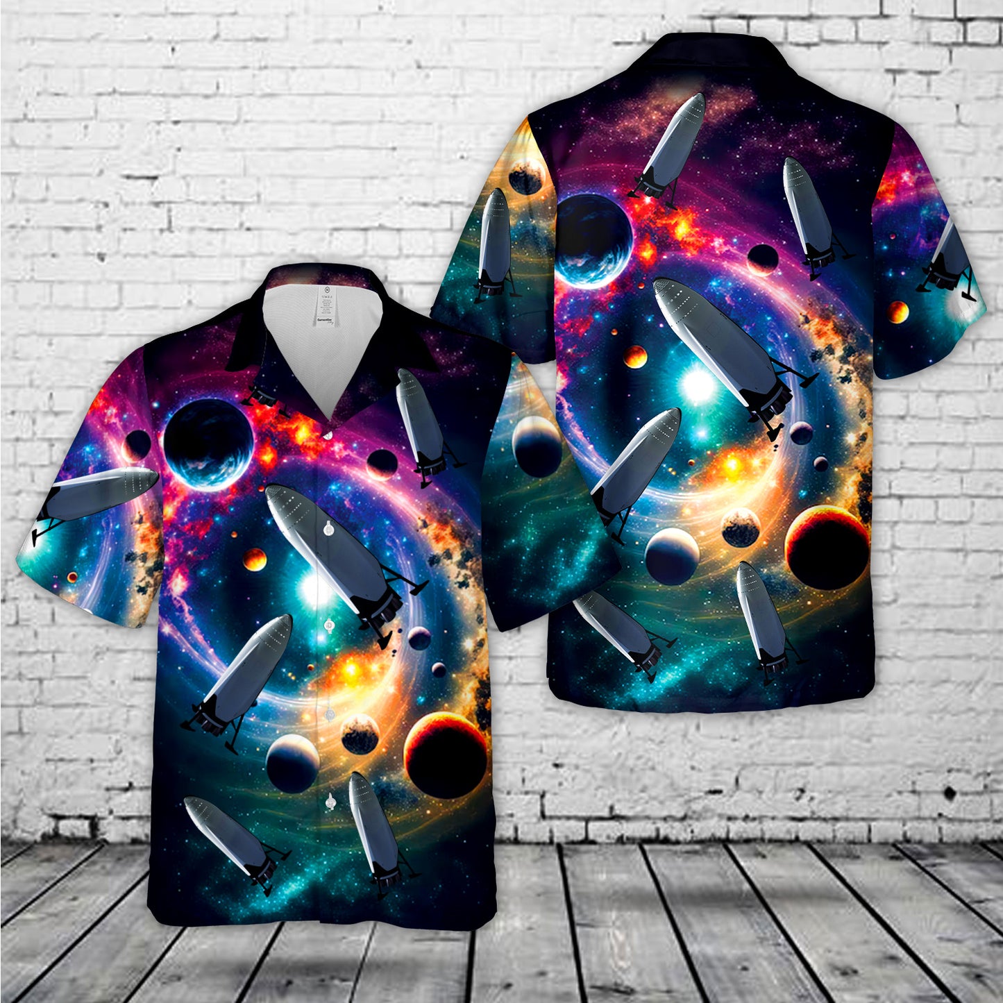 ITS Interplanetary Spaceship Hawaiian Shirt