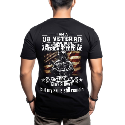 I Am A US Veteran Classic Unisex T-Shirt Gildan 5000 (Made In US) DLQD1006PT06