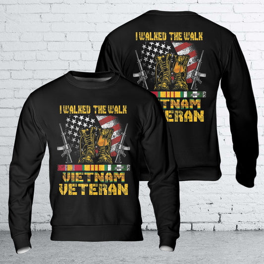 I Walked The Walk Vietnam Veteran AOP Sweatshirt (Lightweight)