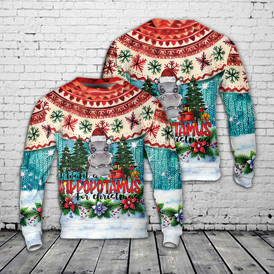 I Want a Hippopotamus for Christmas AOP Sweater
