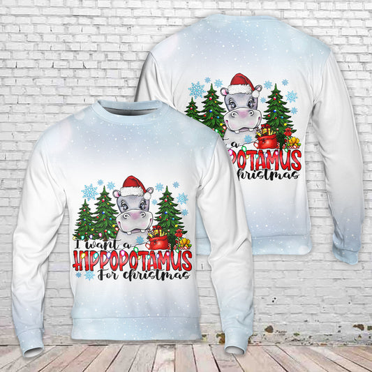 I Want a Hippopotamus for Christmas Sweater