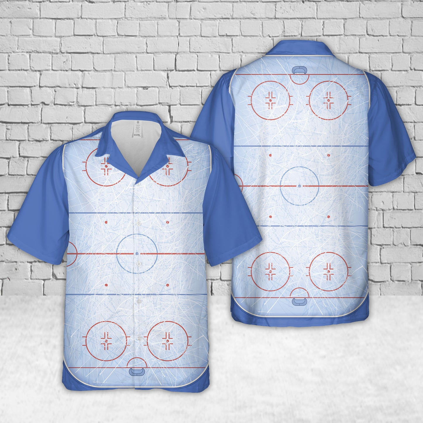 Ice Hockey Rink Hawaiian Shirt