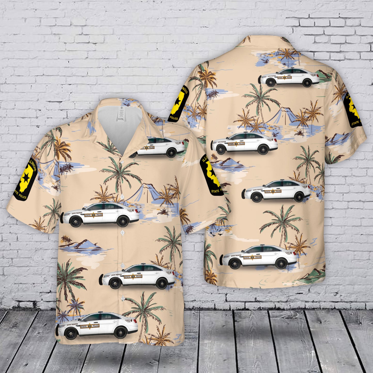 Illinois State Police Hawaiian Shirt