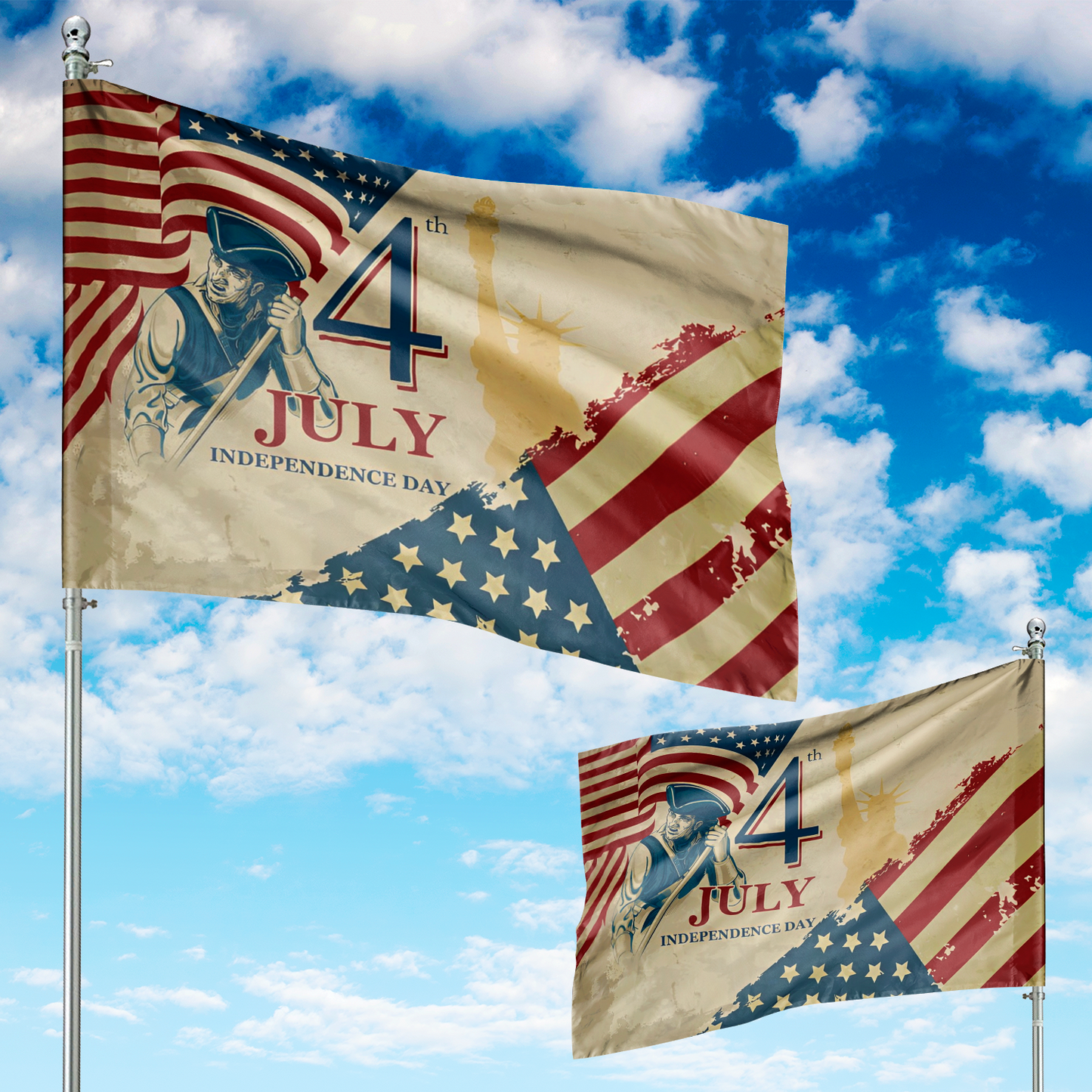 Independence Day 4th July House Flag